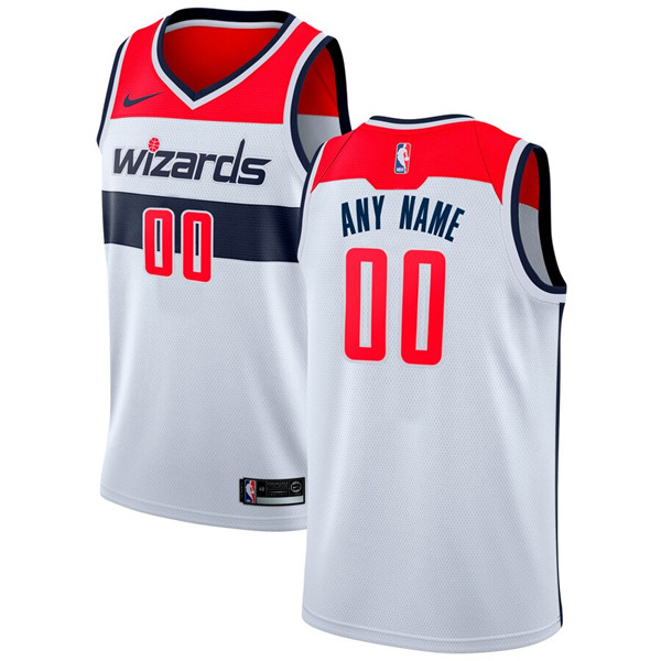 Men's White Washington Wizards Active Player Custom Stitched Basketball Jersey